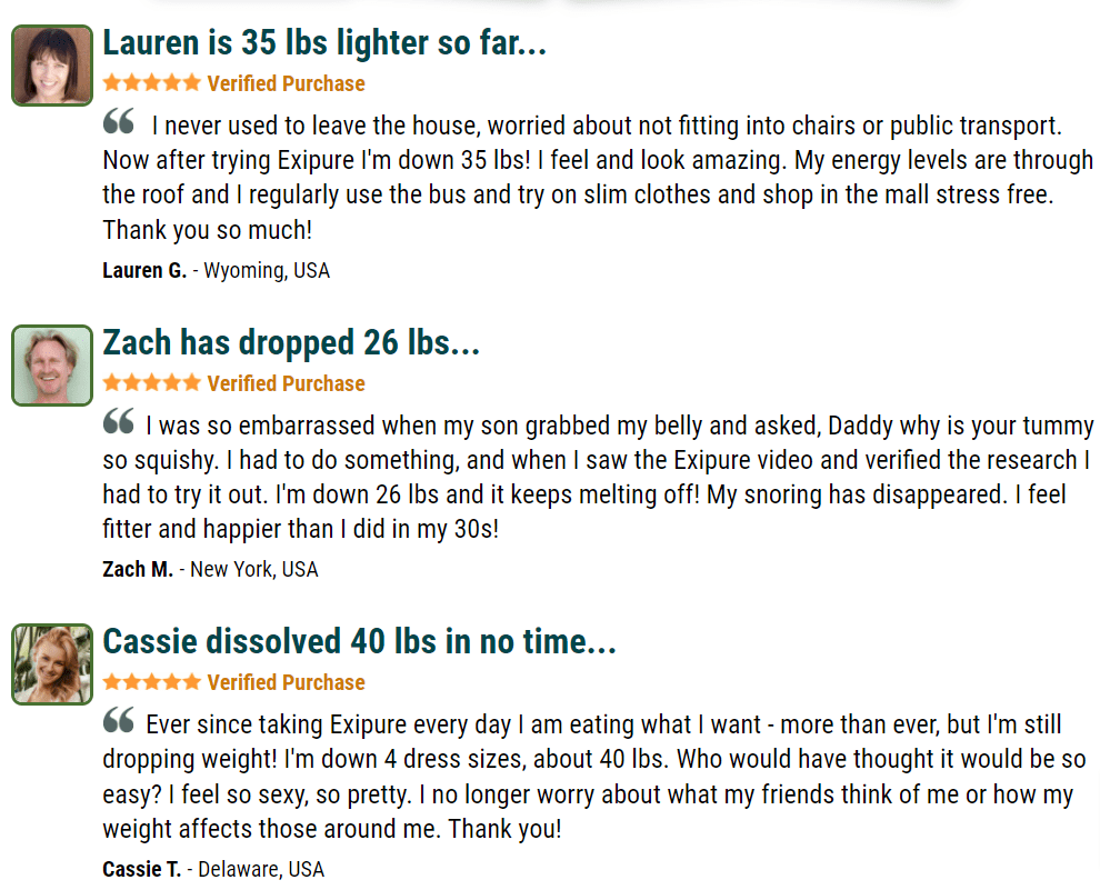 What Real Customers Saying About  Exipure